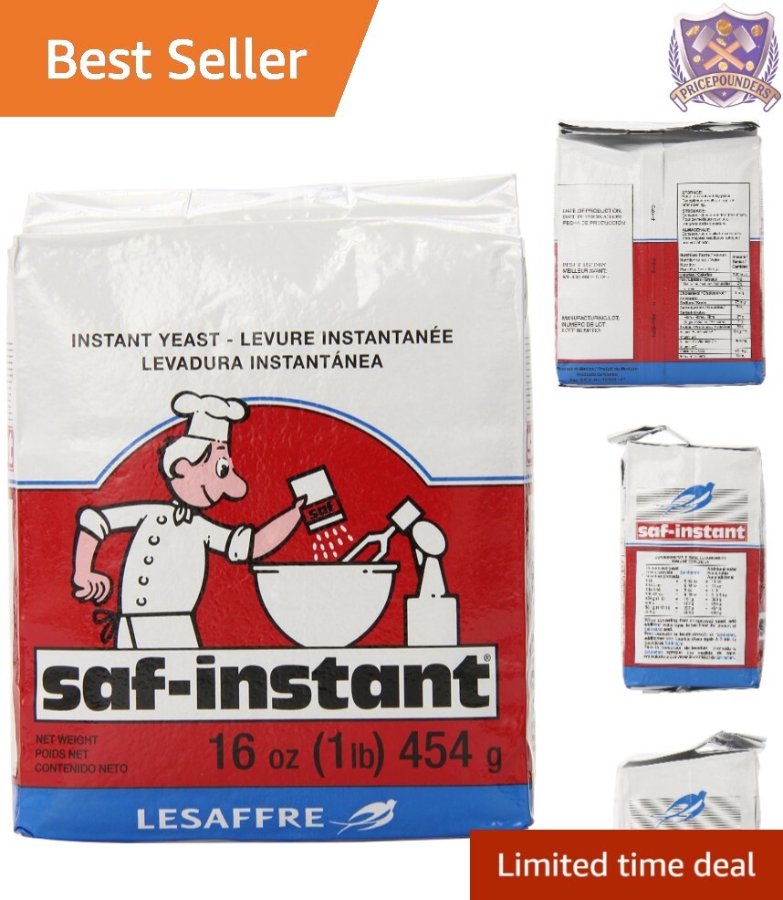 Instant Yeast 2 Pound Powder Fast Acting Vacuum Packed Baking Essential