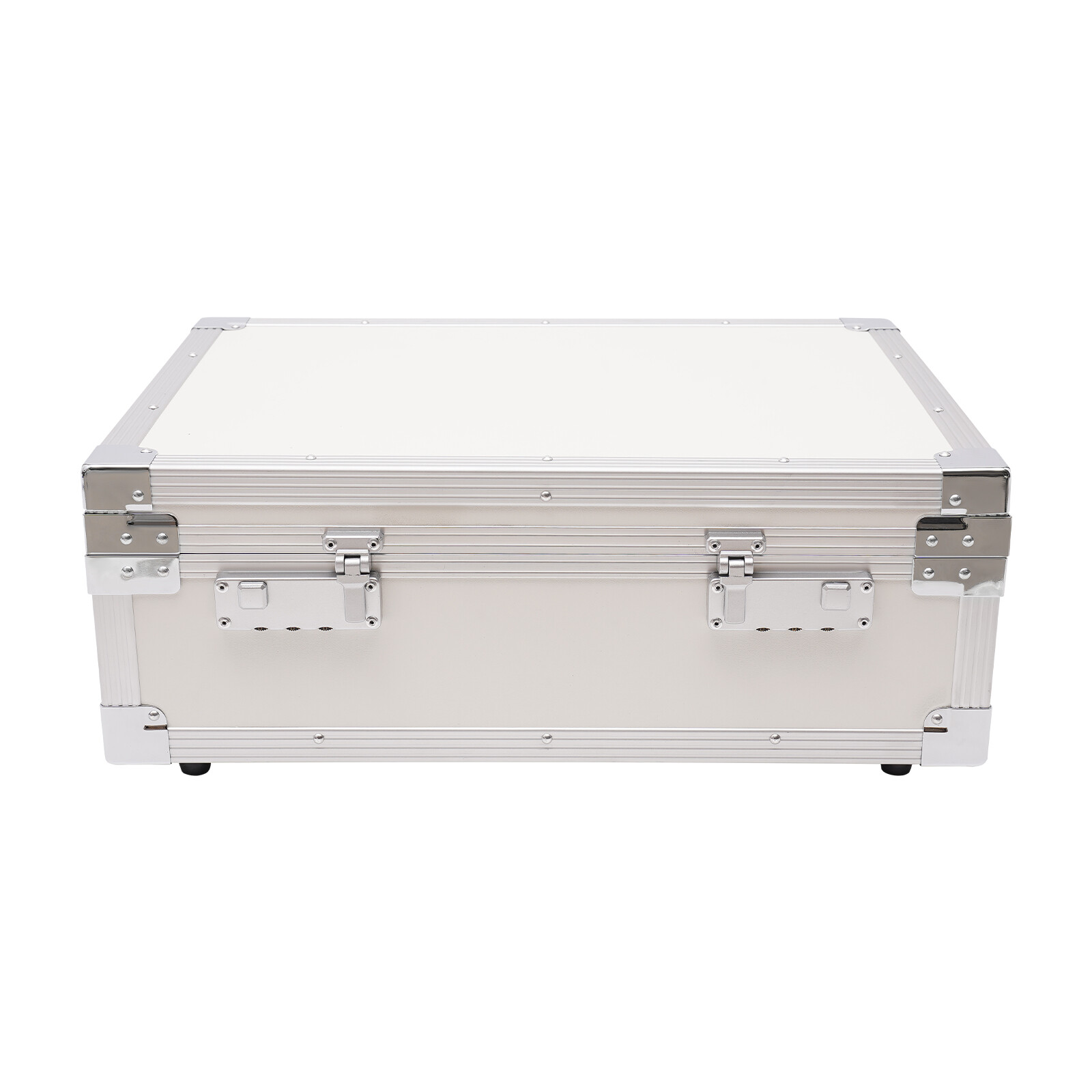 Silver Storage Lock Box Tabletop Lockable Storage Box 46*33*12.5cm Portable Box