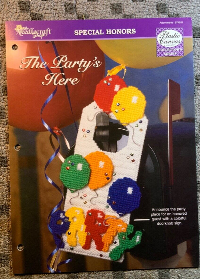 The Party's here in Plastic Canvas Pattern The Needlecraft Shop Special Honors