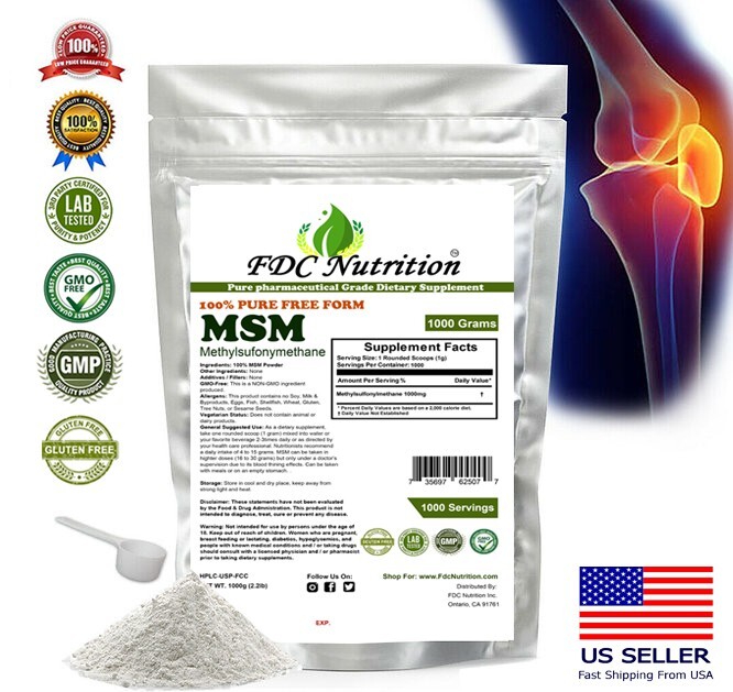 MSM Powder double Strength JOINT PAIN & ARTHRITIS RELIEF PHARMACEU 2.2 lb