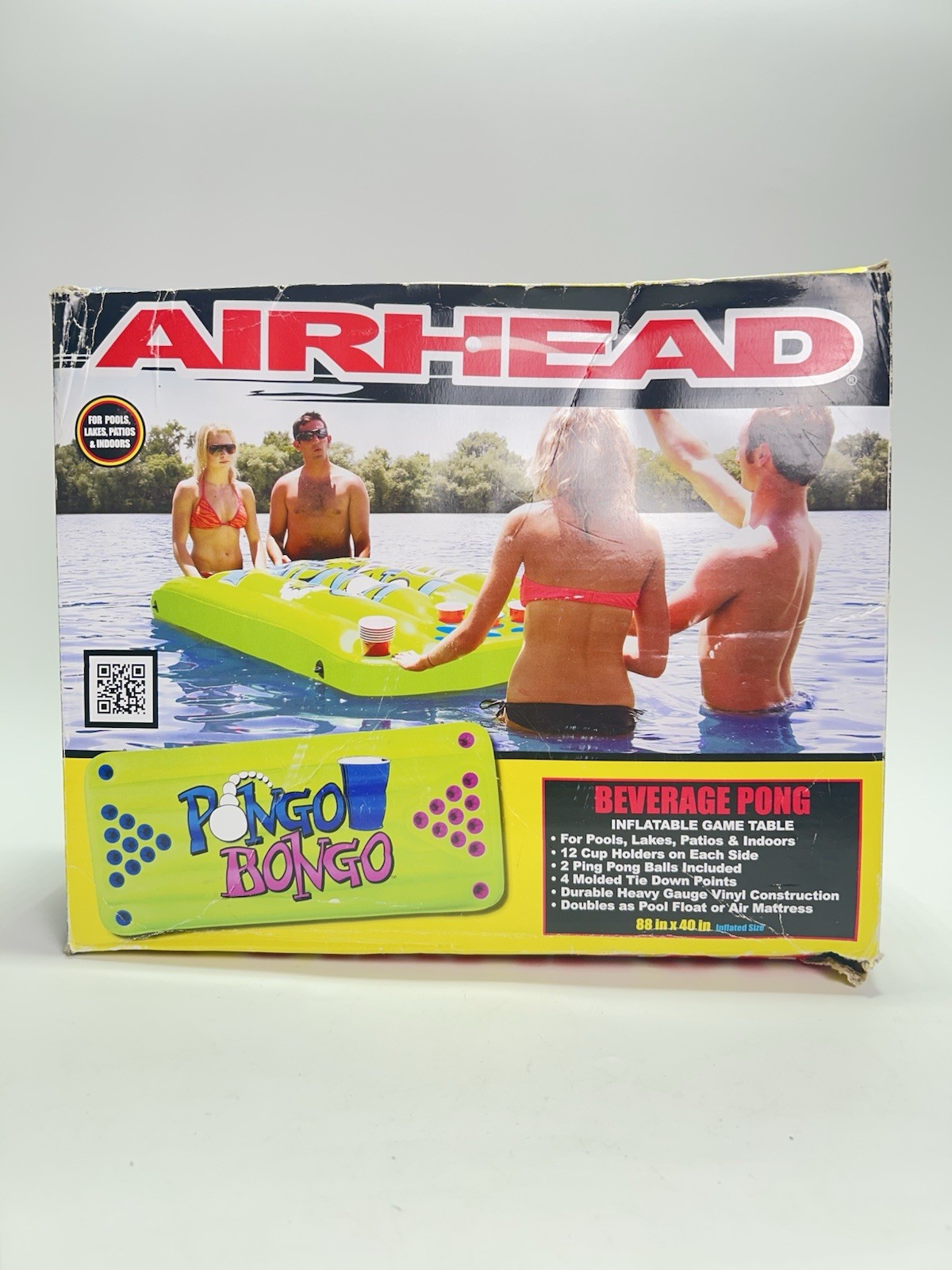 AIRHEAD Pongo-Bongo Beverage Beer Pong Inflatable Game Table 40x88in AHPB-2 NEW