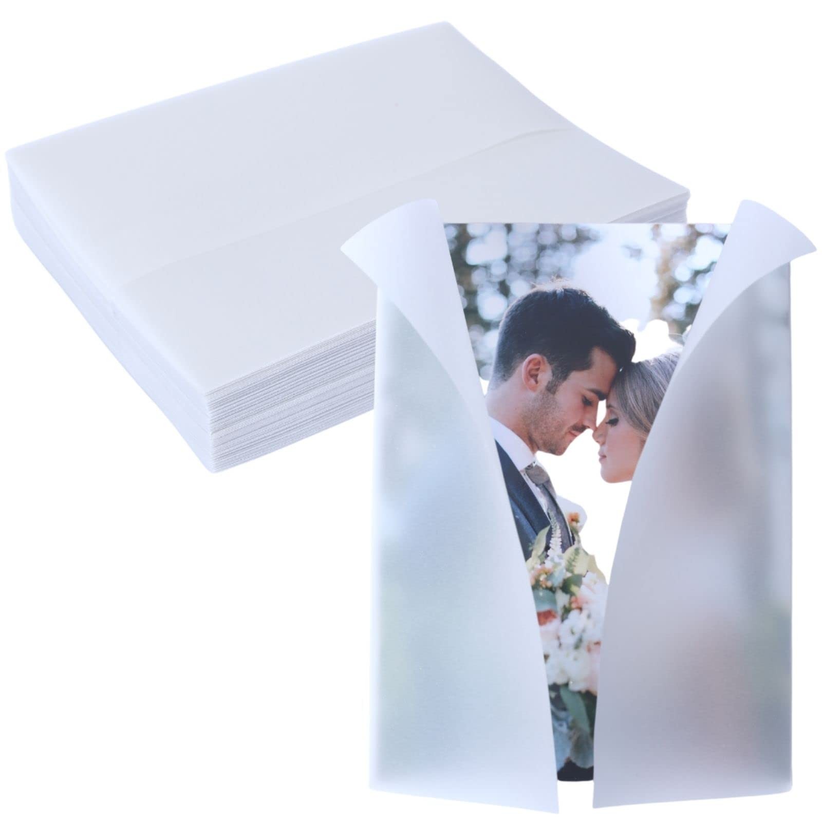 100 PCS PreFolded Vellum Jackets 5x7 Inch Invitations Envelope Wraps Cards