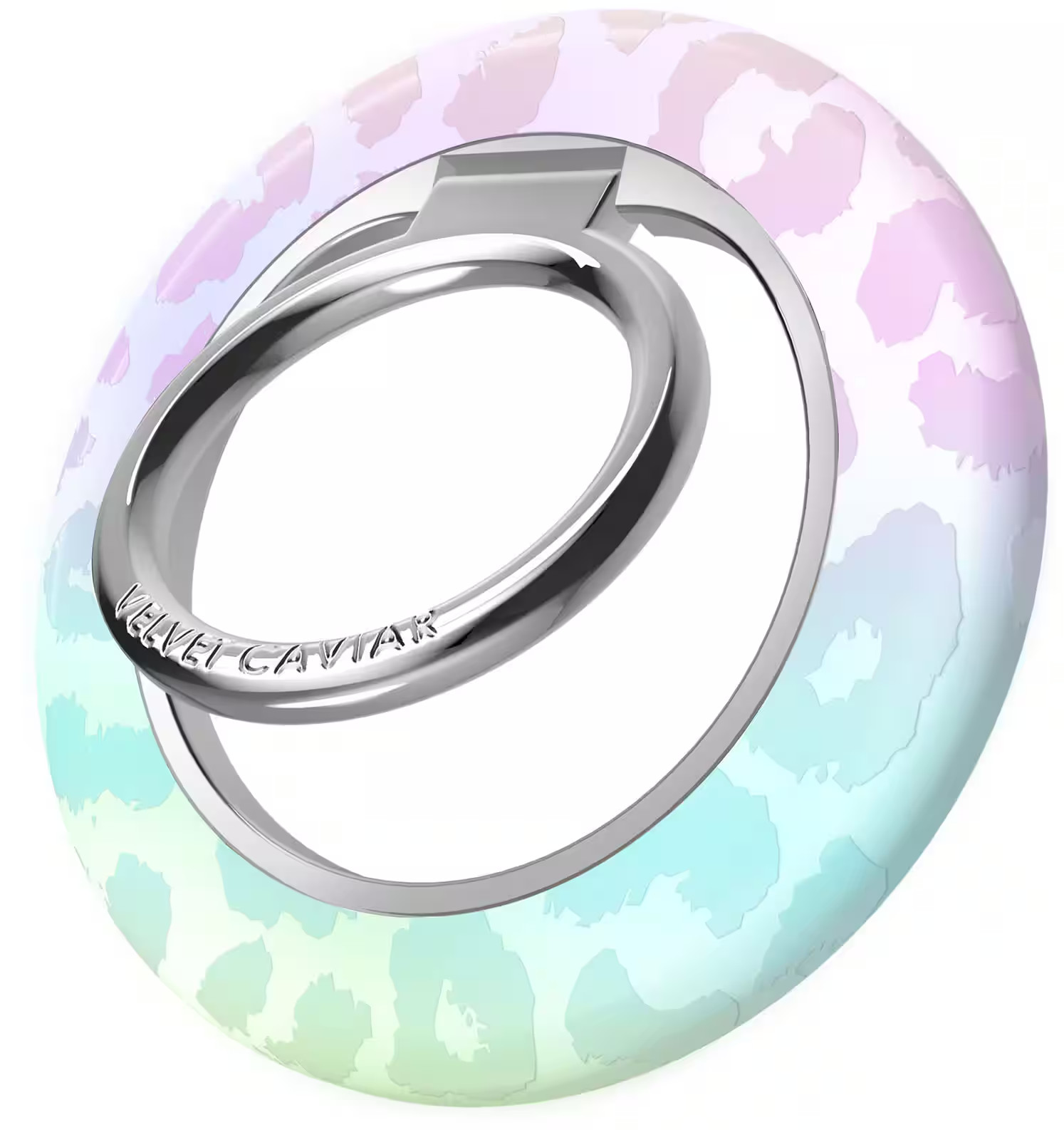 VELVET CAVIAR - Magnetic Phone Ring & Stand - White Opal Leopard