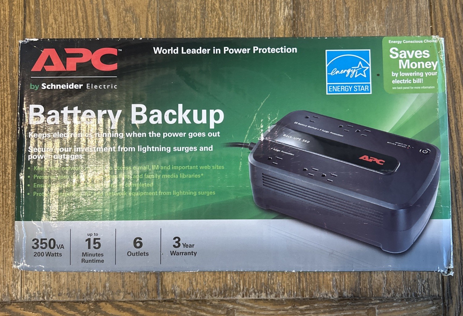 APC Back-UPS ES 550VA, 120V, 8 NEMA outlets BRAND NEW IN BOX OEM