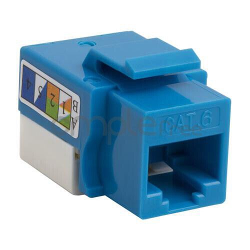 Cat6 Punch Down Keystone Jack RJ45 CAT6 Blue Lot of 50 NEW
