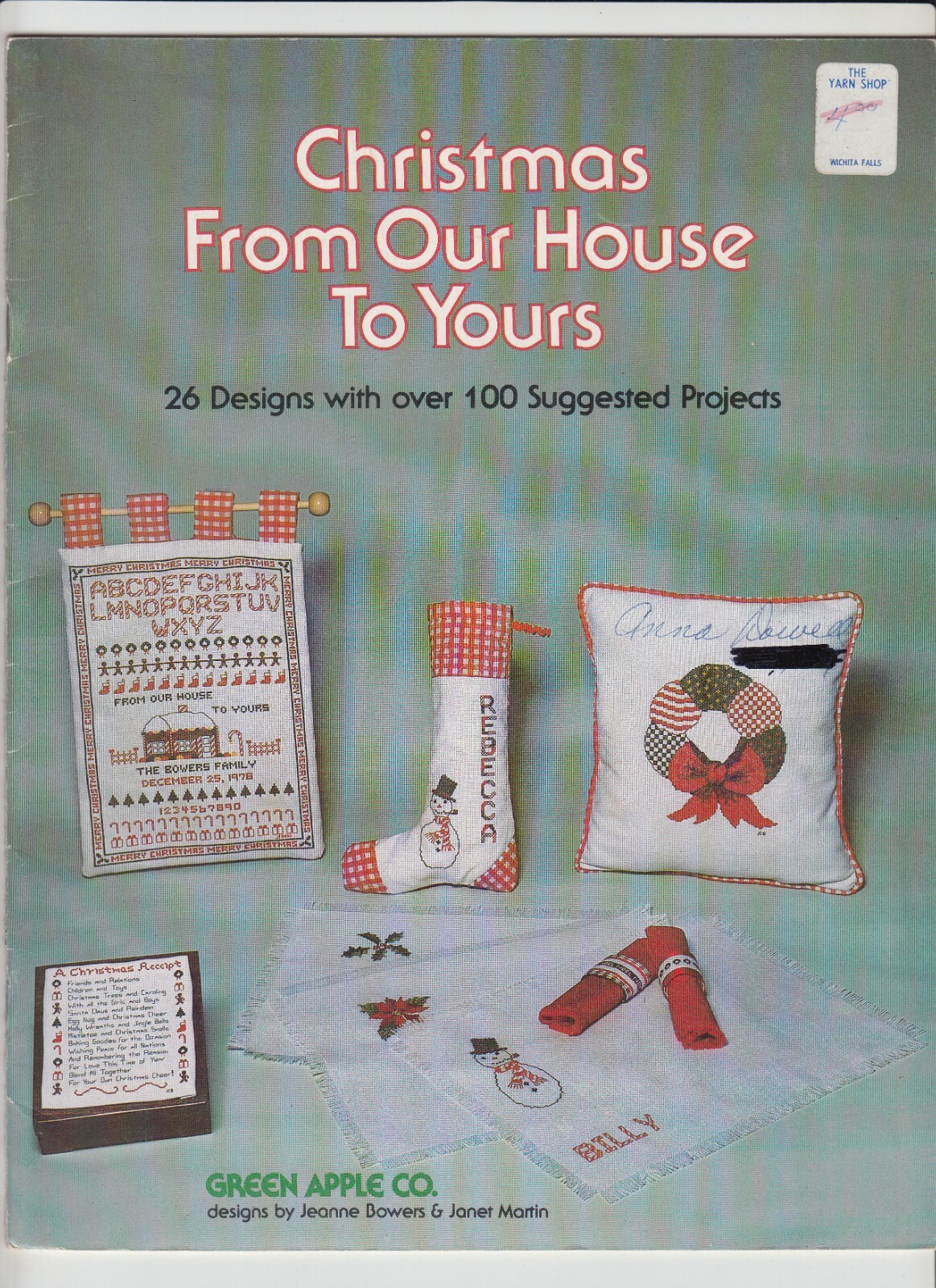 Christmas From Our House to Yours Cross Stitch Pattern Booklet Holiday Sampler