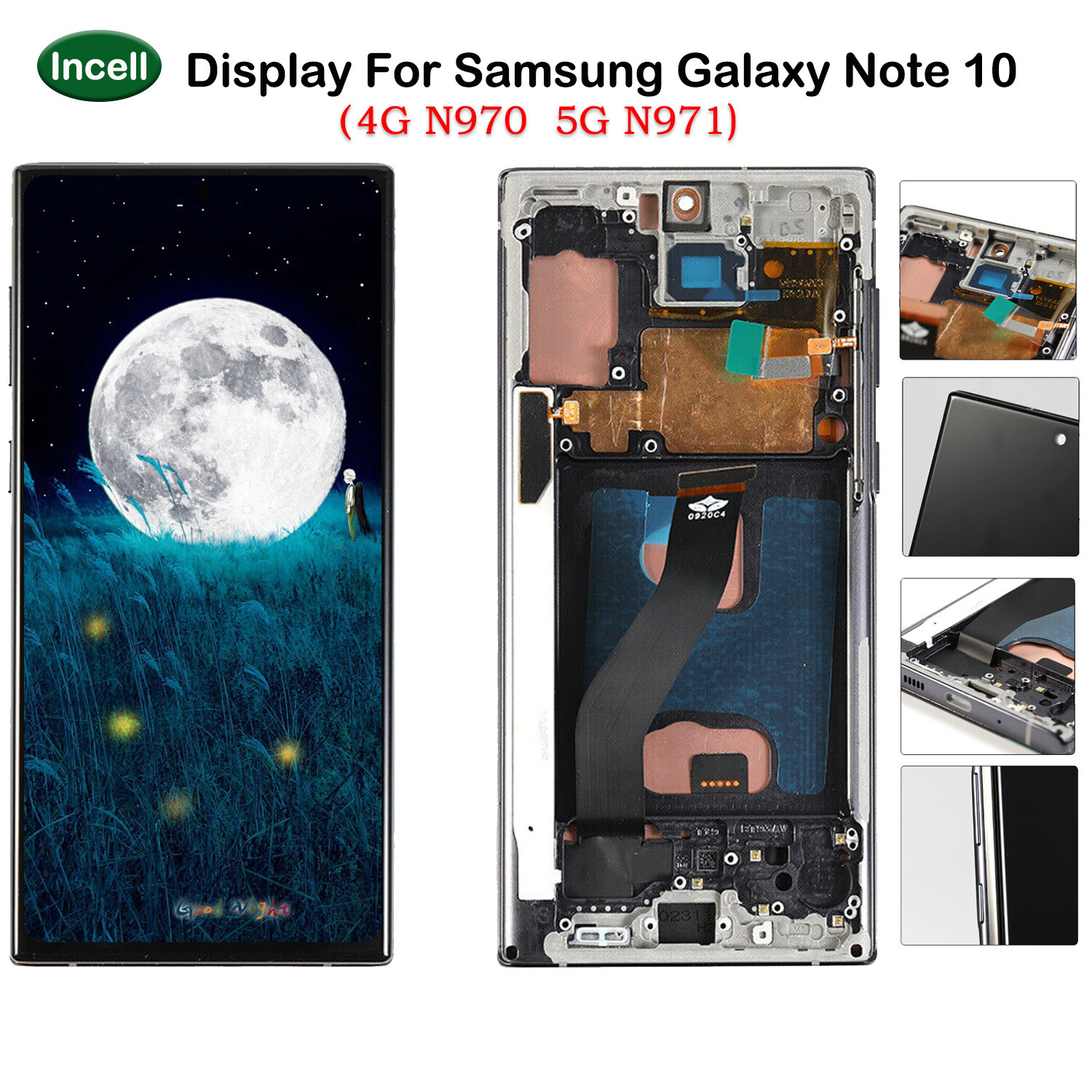 Incell For Samsung Galaxy Note 10 SM-N970 LCD Display Screen Replacement Black