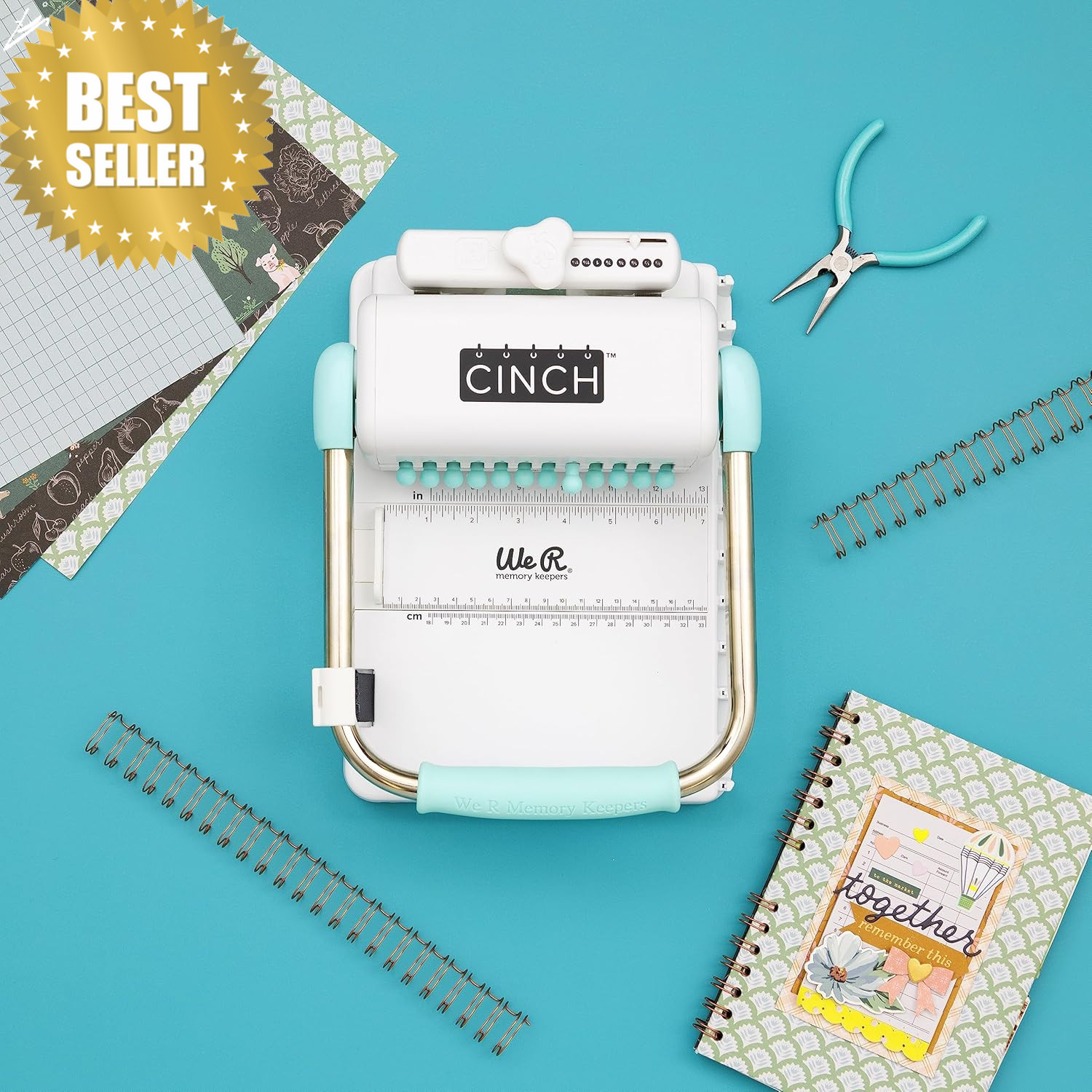 Cinch Book Binding Machine V2 Mint Wire Spiral Binder Scrapbook Planner DIY