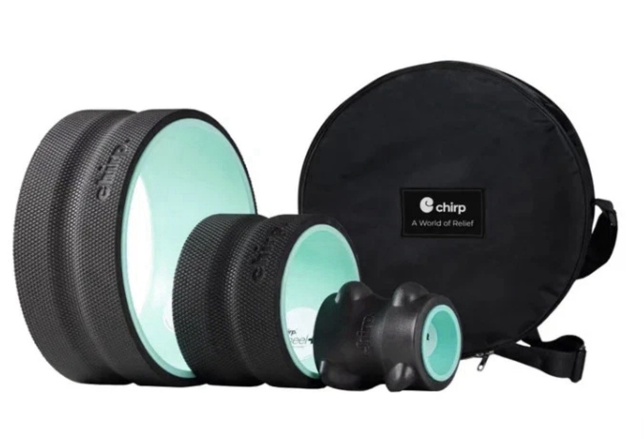 CHIRP Sports Wheel+ 3-Wheel Pack Back Pain Relief, Muscle Therapy. NOB