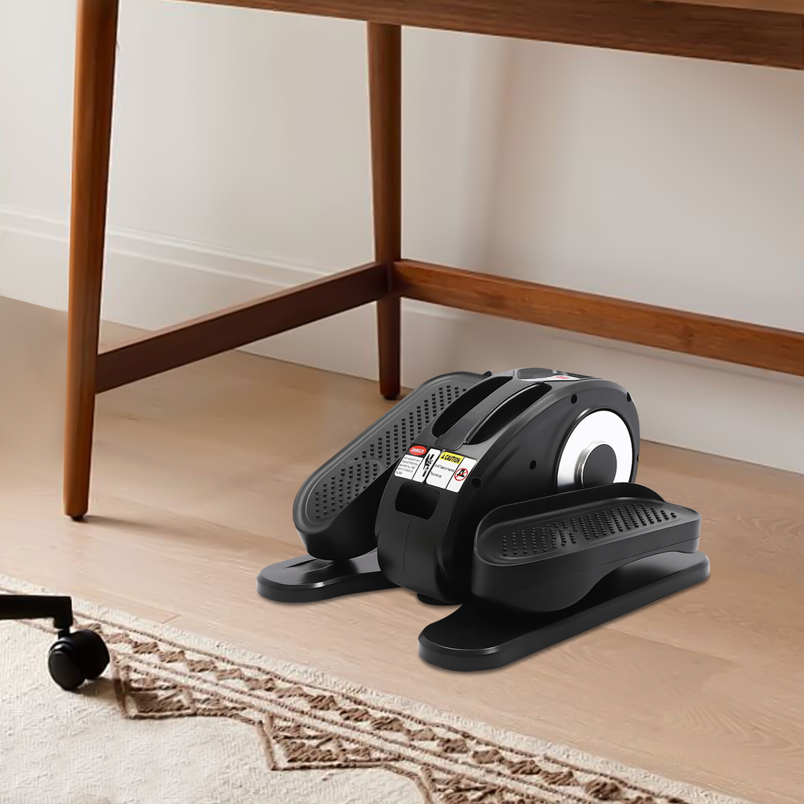 Mini Under Desk Electric Elliptical Machine w/ Remote, LED, 5-Speed