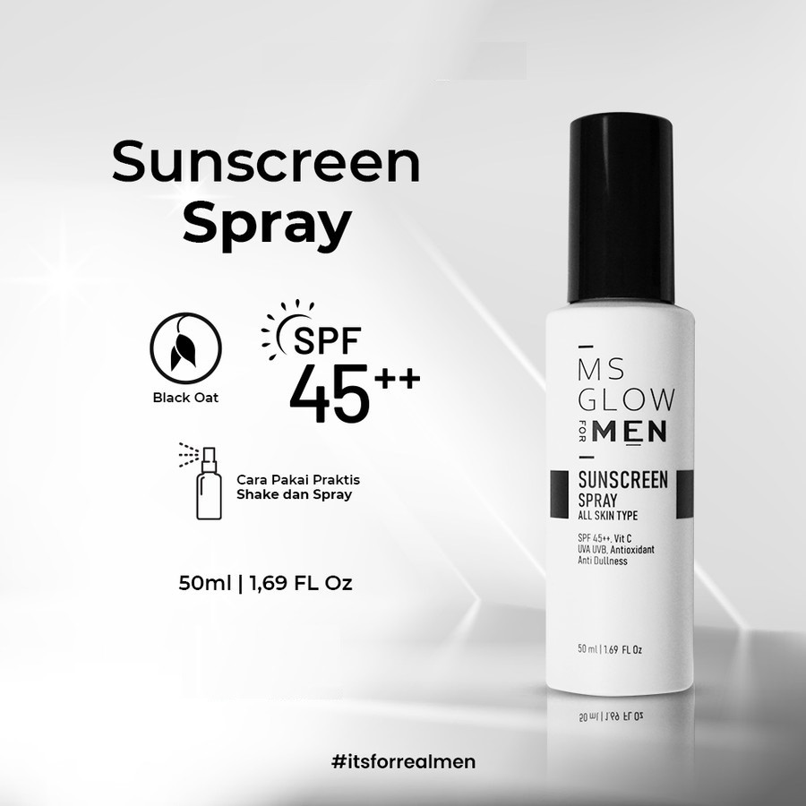 MS Glow Men Sunscreen Spray 50ml US Free Tax