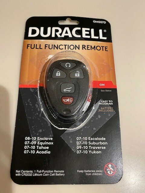 Duracell Full function remote GM 007D