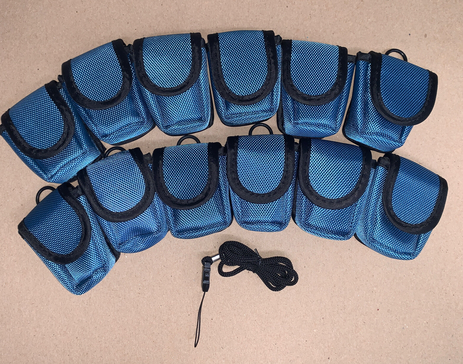 (12) Vertical Rugged Accessory Tool Pouch With Belt Loop & Lanyard 2" x 3"