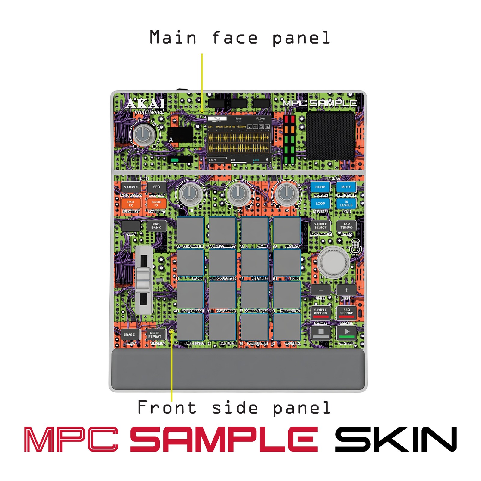 Akai MPC Sample Skin / toxic circuit tango