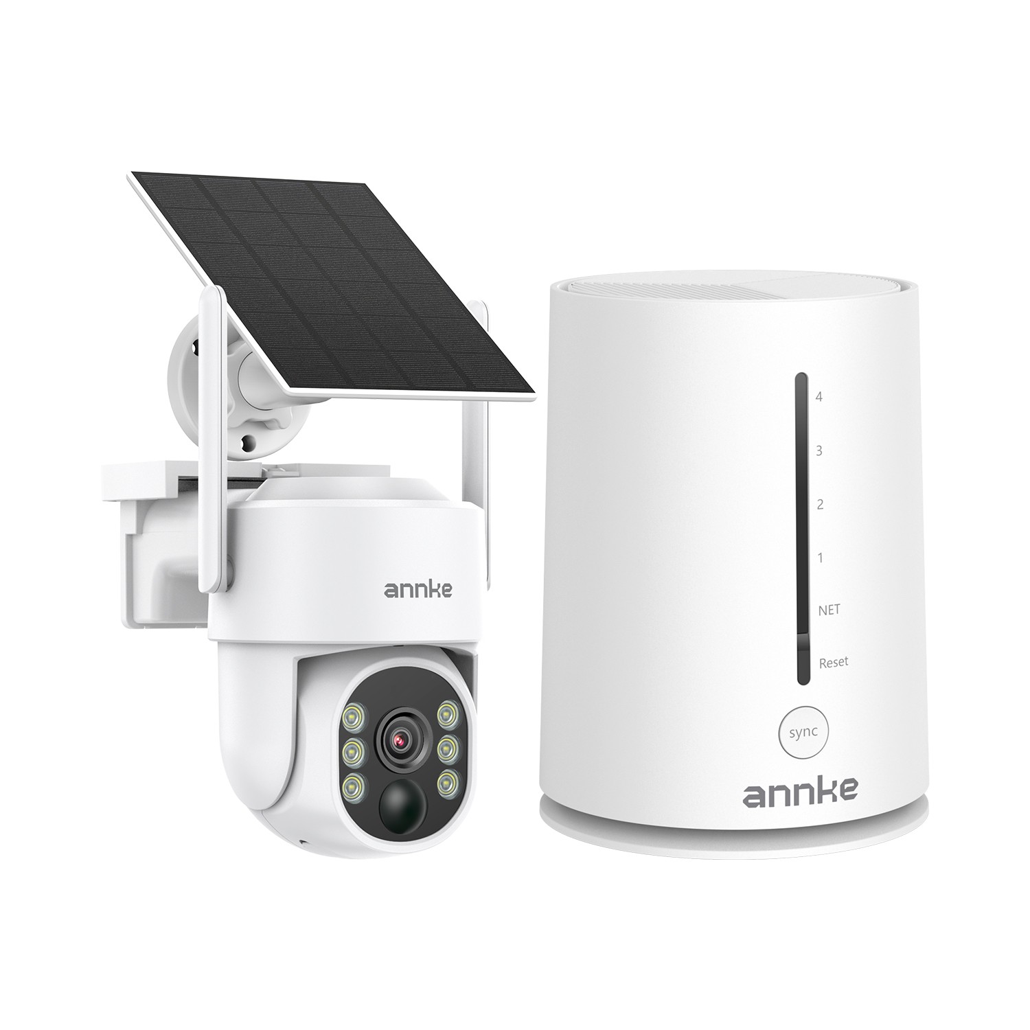 ANNKE 4MP PT Wireless Solar Powered Color Security Camera System Two-Way Audio