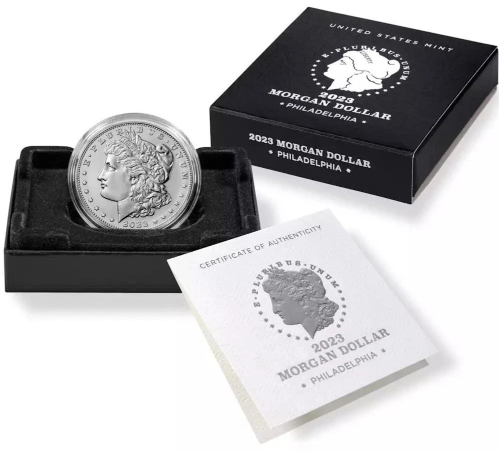 2023-P $1 Philadelphia Morgan Fine Silver Dollar BU Coin (23XE) OGP & COA