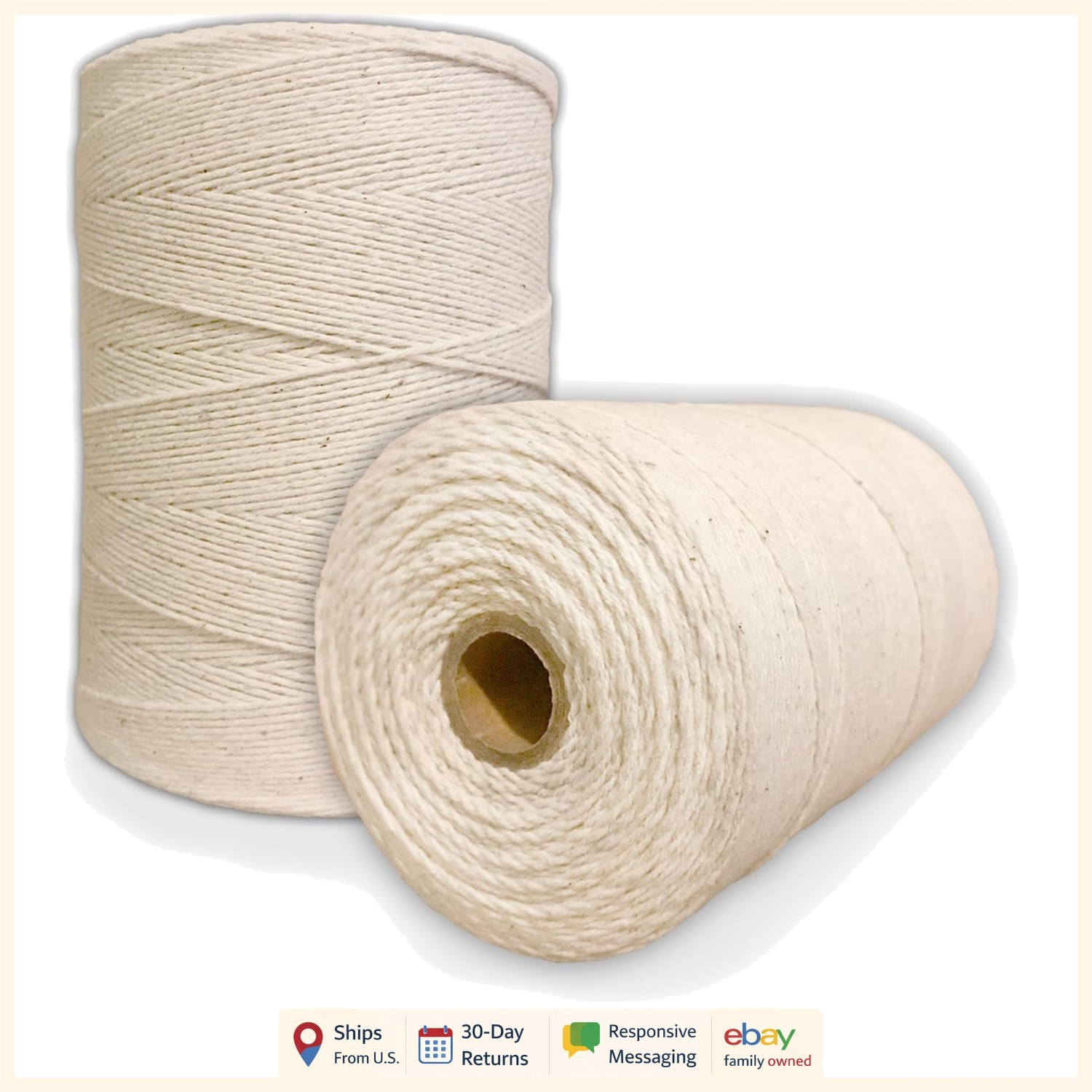 Durable Natural Warp Thread 800 Yards for Weaving Carpets and Tapestries