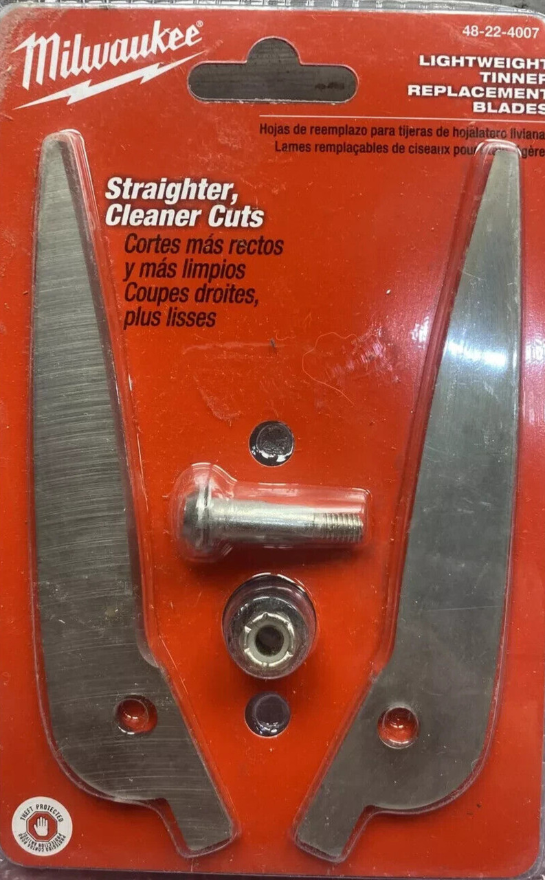 New Milwaukee 48-22-4007 Lightweight Tinner Replaceable Blades