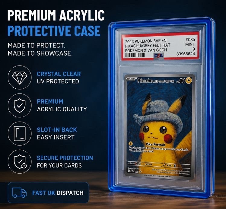 Pokemon Graded Card Slab Bumper Protector Case for PSA Premium Hard Cover Frame