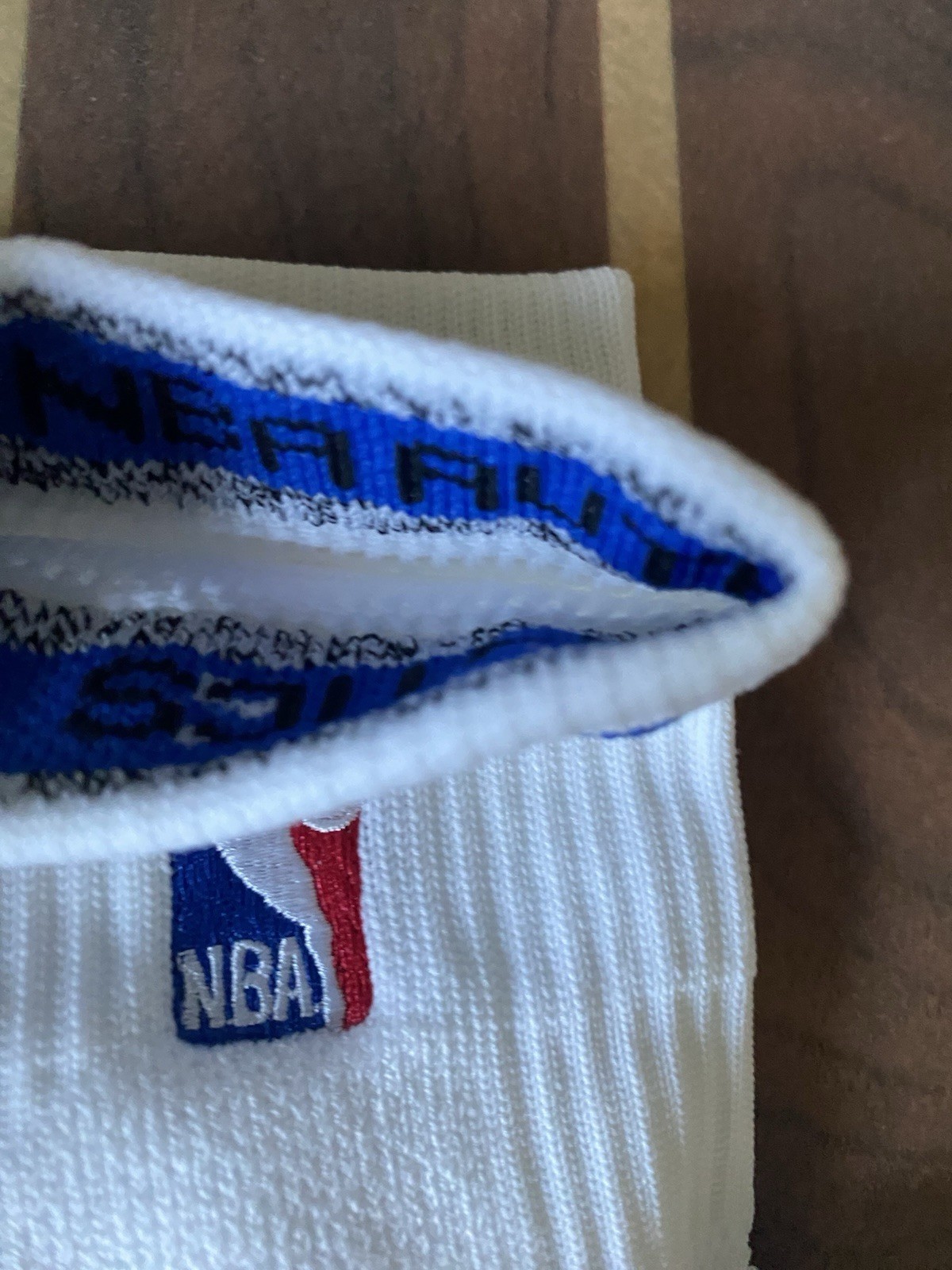 Nike NBA Authentic L Ankle Socks White Blue Quick Player Team Issued On Court