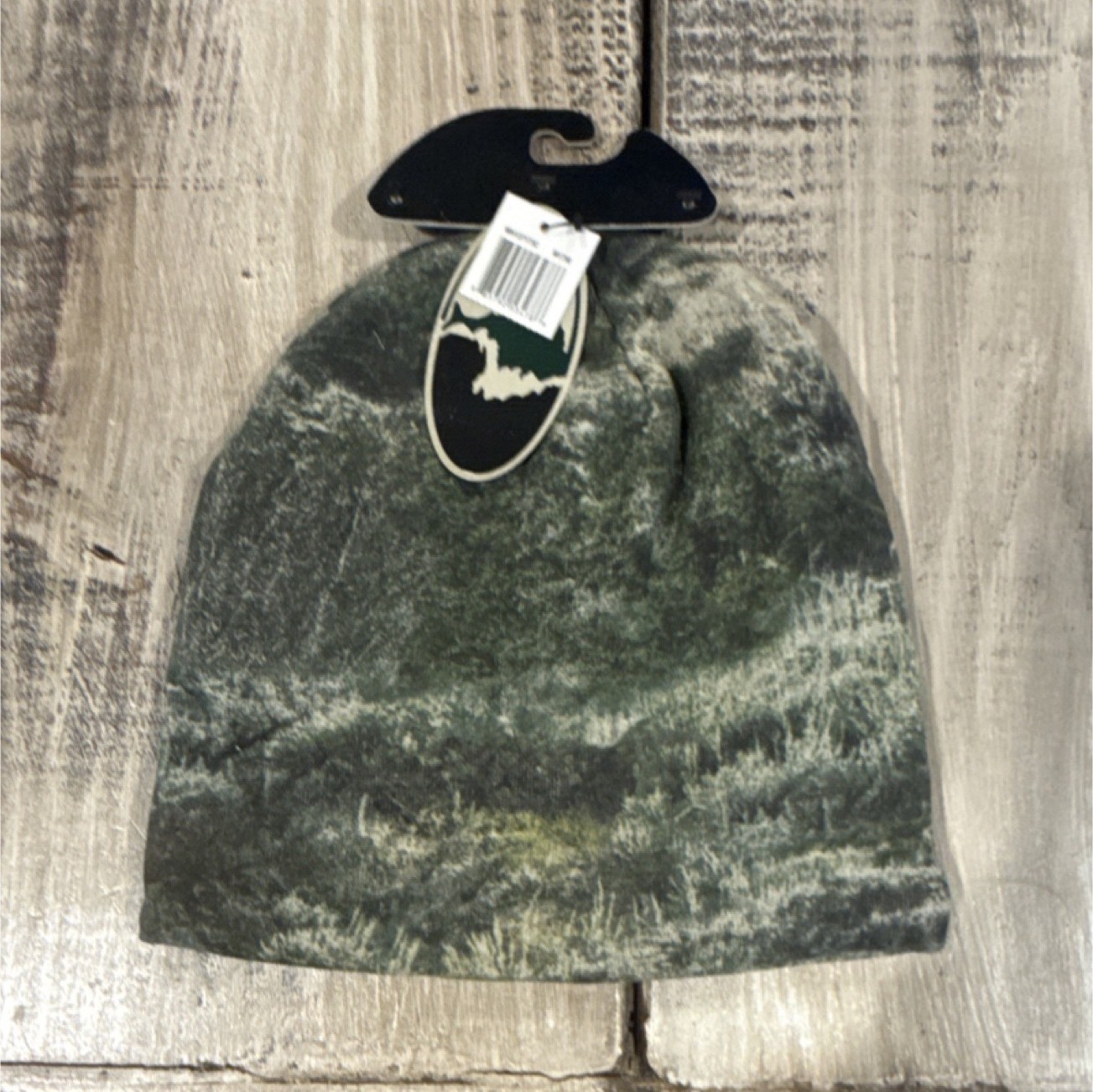 Mossy Oak Camouflage Thermal Fleece Beanie Hat Green Black Unisex Adults