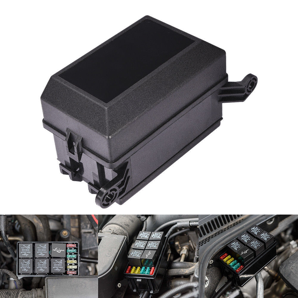 Fuse Relay Hold 12-Slot Relay Box 6Relays 6 ATC/ATO Fuse for Automotive /Marine