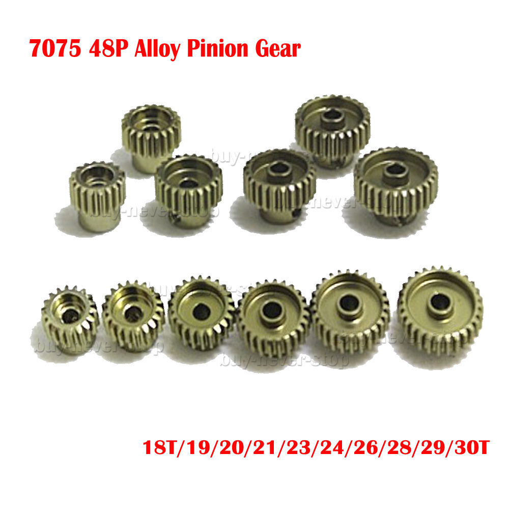 7075 48P Hard Alloy Pinion Motor Gear 18T/19/20/21/23/24/26/30T for 1/10 RC Car