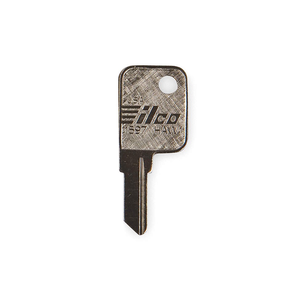 KABA ILCO 1597-HAW1 Key Blank, HAW1,Brass, PK10 3EMP9