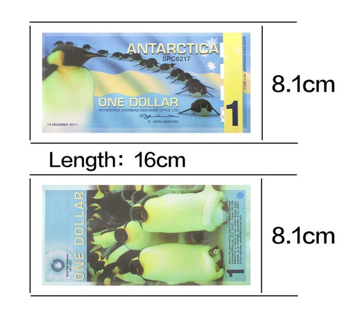 🇦🇶Antarctica Banknotes (6 Pieces) *$1,2,3,5,10,20* UNC Dollars