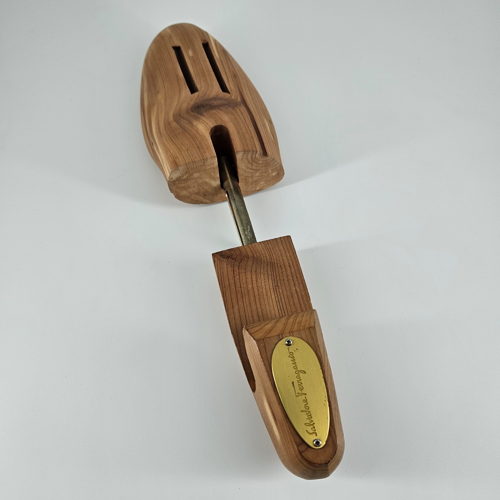 Salvatore Ferragamo Shoe Tree Large Solid Cedar Luxury Single Right Wood