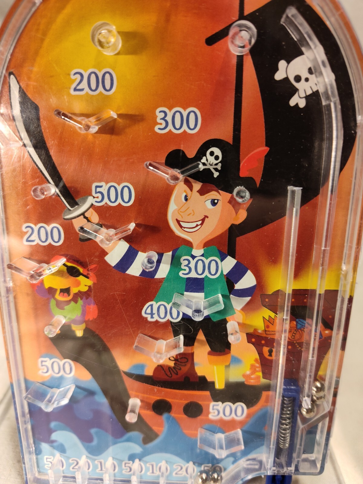 Tabletop Pirate Pinball Game Ship Treasures