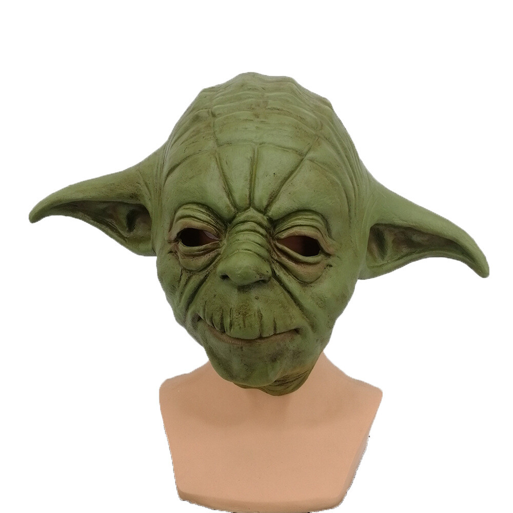 Cosplay The Mandalorian Master Yoda Mask Star Wars Fancy Dress Mask Props Latex