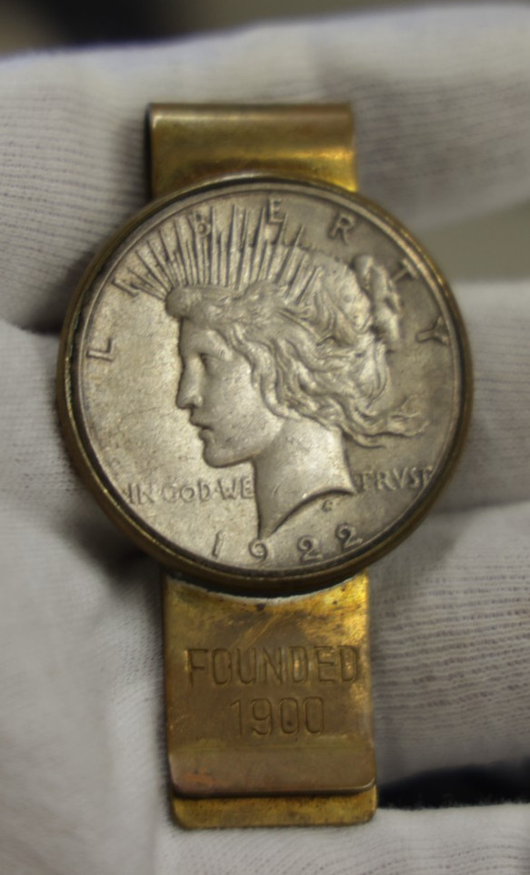 1922 US Peace Silver Dollar $1 Duberstein Iron & Metal Money