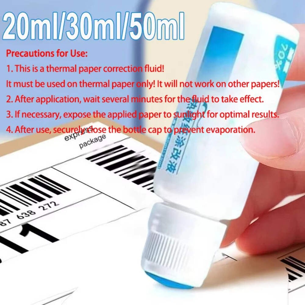 Portable Thermal Paper Correction Fluid Identity Privacy Protector Quick Eraser