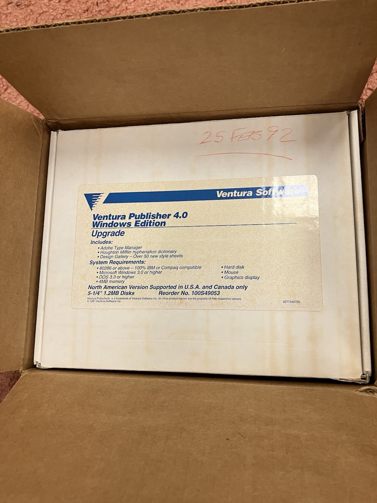 XEROX VENTURA PUBLISHER 4.0 WINDOWS EDITION UPGRADE - 5.25” DISKS - W/ LIC #