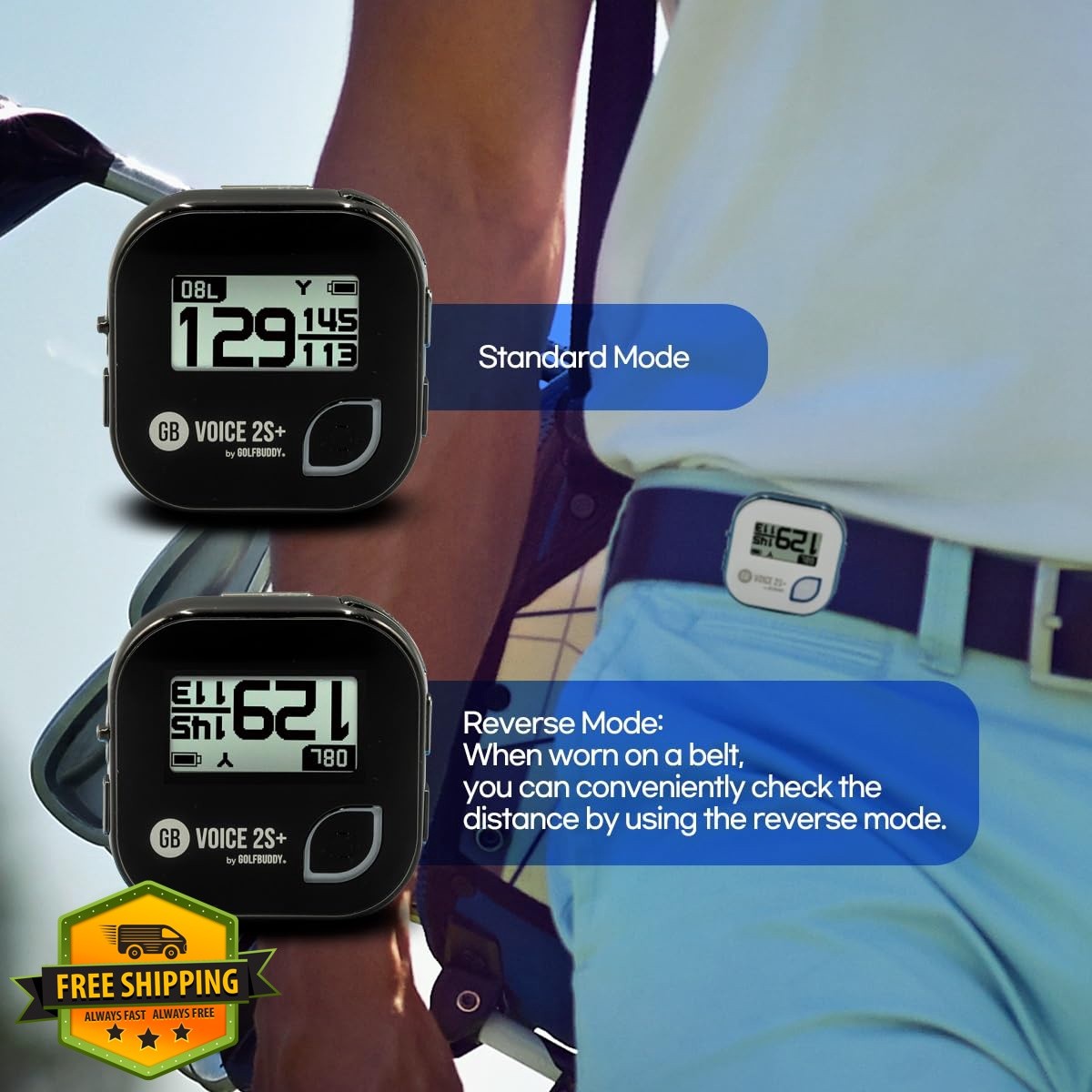 Golf Buddy Voice 2 Golf GPS Rangefinder Black