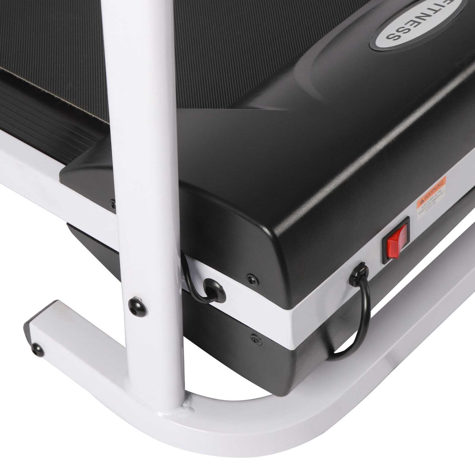 Walking Treadmill with Full Length Handrails &Heart Rate Sensor Recovery Fitness