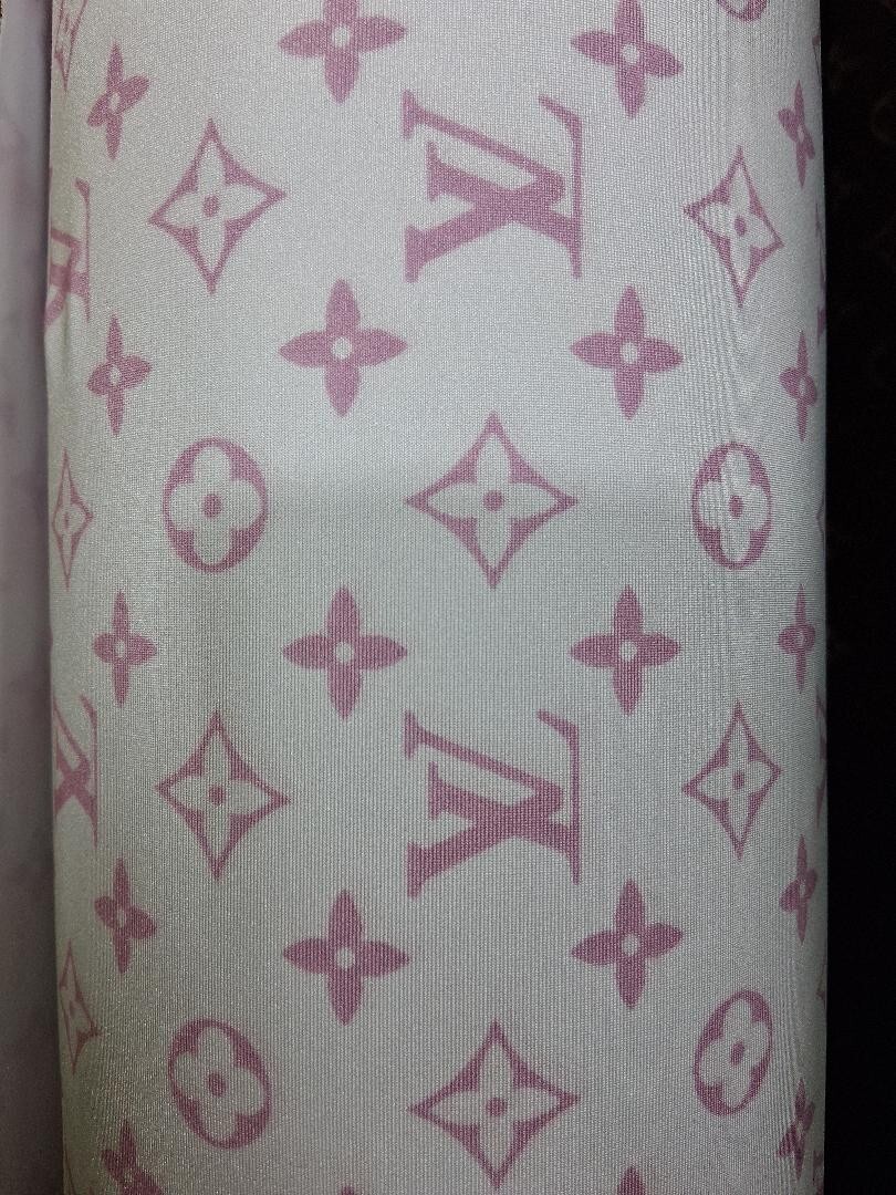 1 yard pre owned used fabric print spandex 4 way stretch