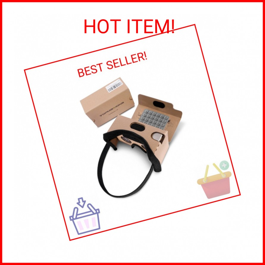 Google Cardboard,Topmaxions 3D VR Virtual Reality DIY VR Headset for 3D Movies a