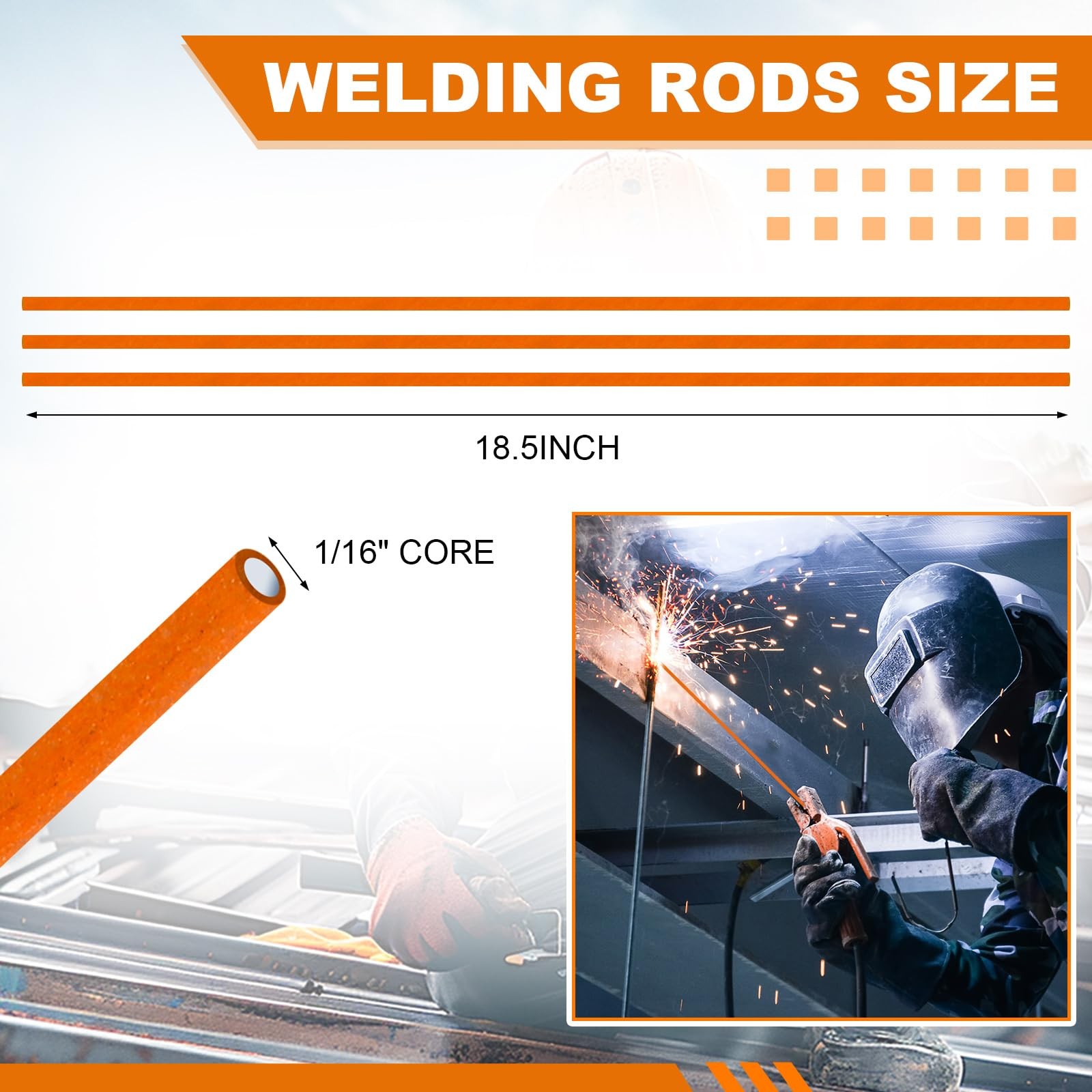 Therwen 3 Pcs Sticks 56% Bag-7 Silver Alloy Brazing Rods 18" Flux Coated Silv...
