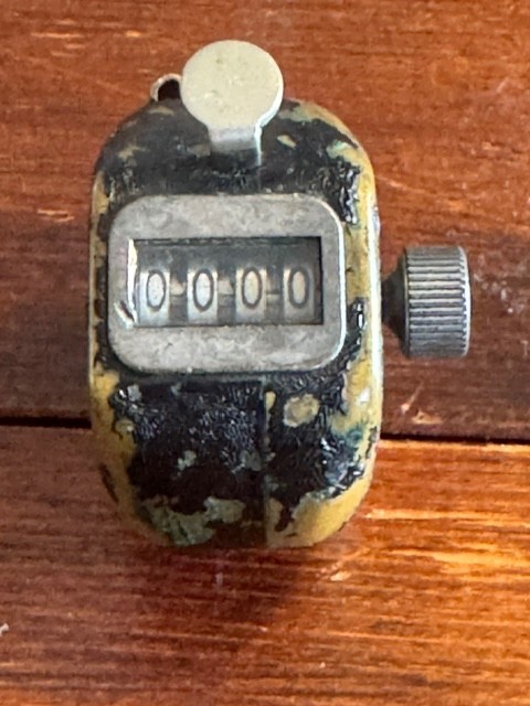 RARE Brass 1915 Vintage Veeder Root Mechanical Click Counter Works Great-USA