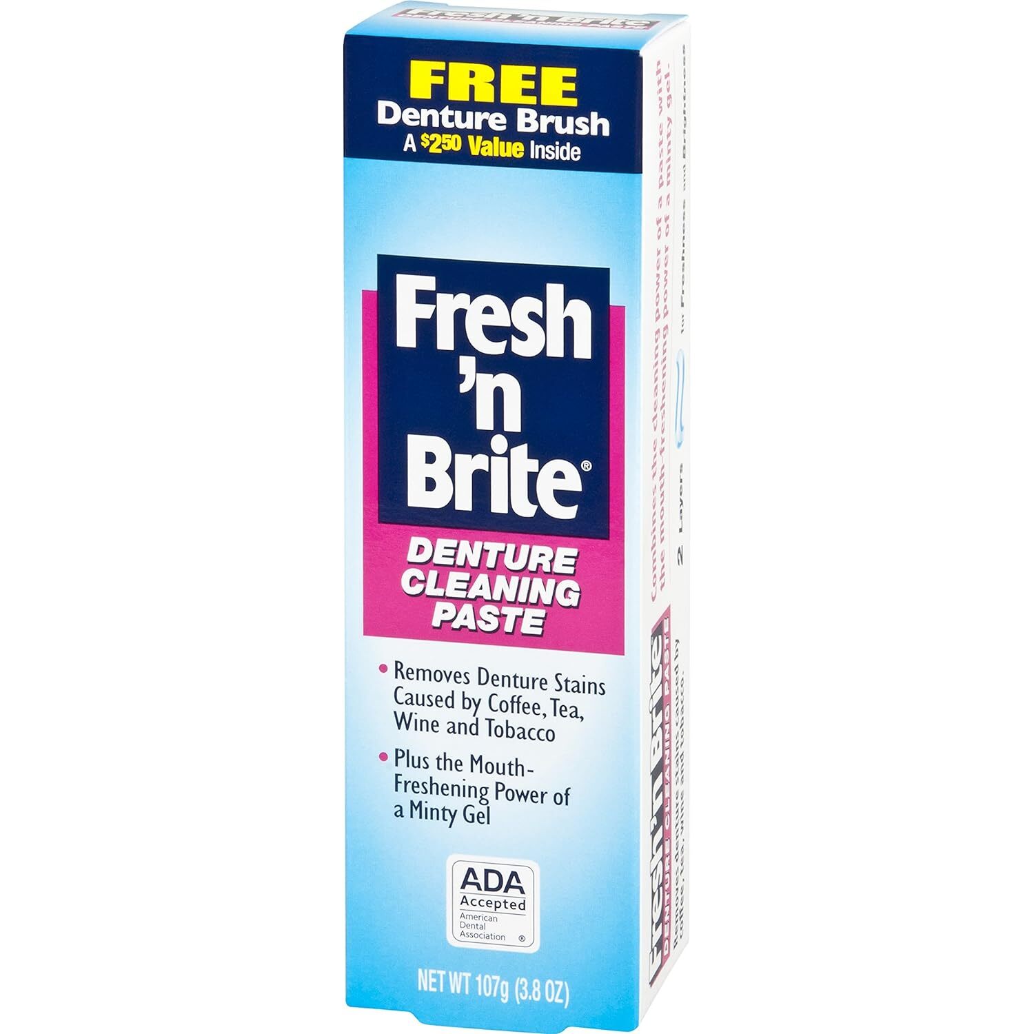 Fresh 'n Brite Denture Cleaning Paste For Dentures, Removable Partial Dentures,