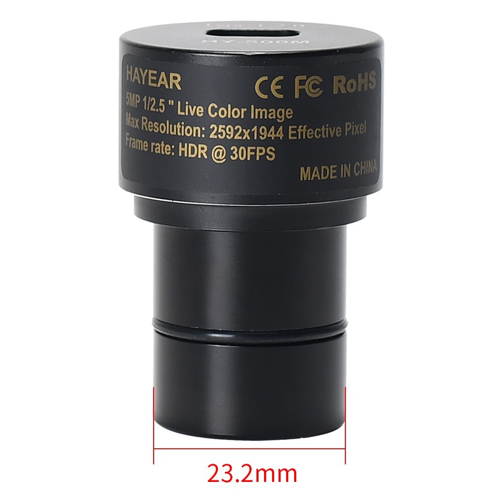 HAYEAR HY-500M 5MP Microscope Camera USB Camera for Microscope with Adapters ot
