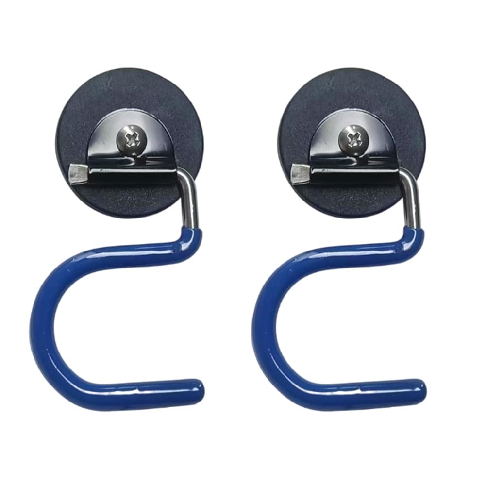2PCS Broom Holder Magnetic Broom Hooks, Space-Saving Broom Mop Rake Rack, Sta...