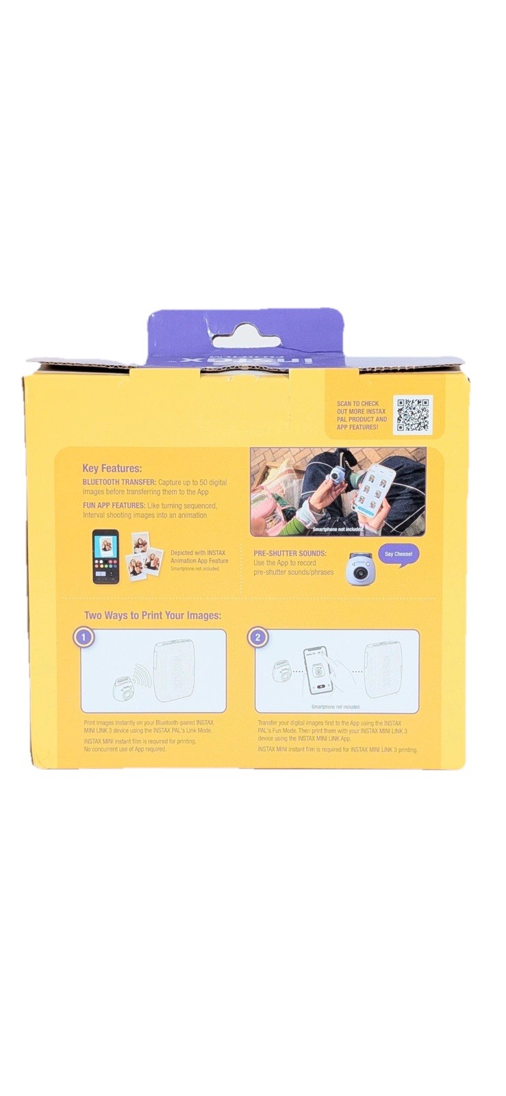 Fujifilm Instax Pal Digital Camera Mini Link 3 Printer Bundle Lavender Blue NEW