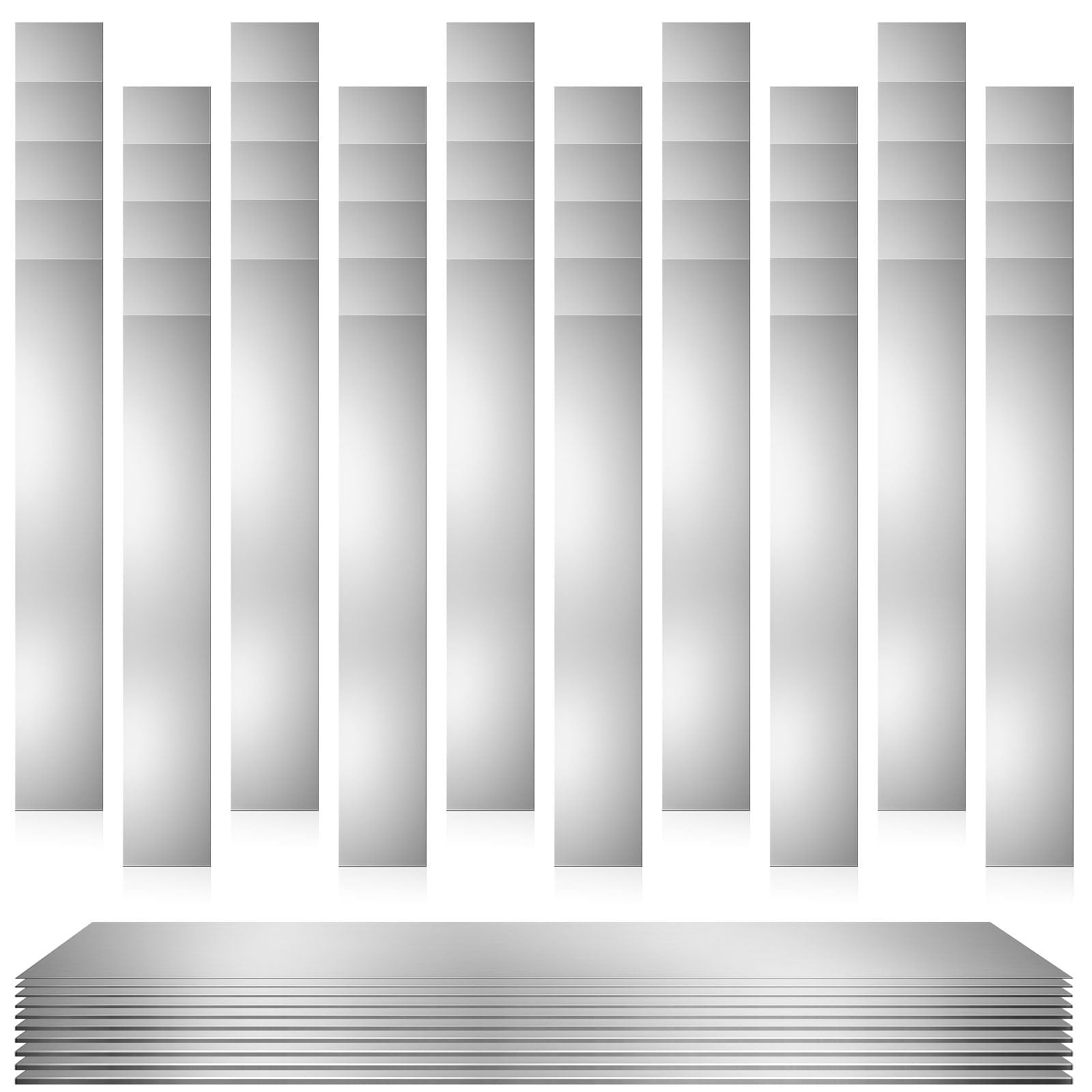50 Pcs Shim Stock Assortment, 304 Stainless Steel 1" Width x 6" Length Metal ...