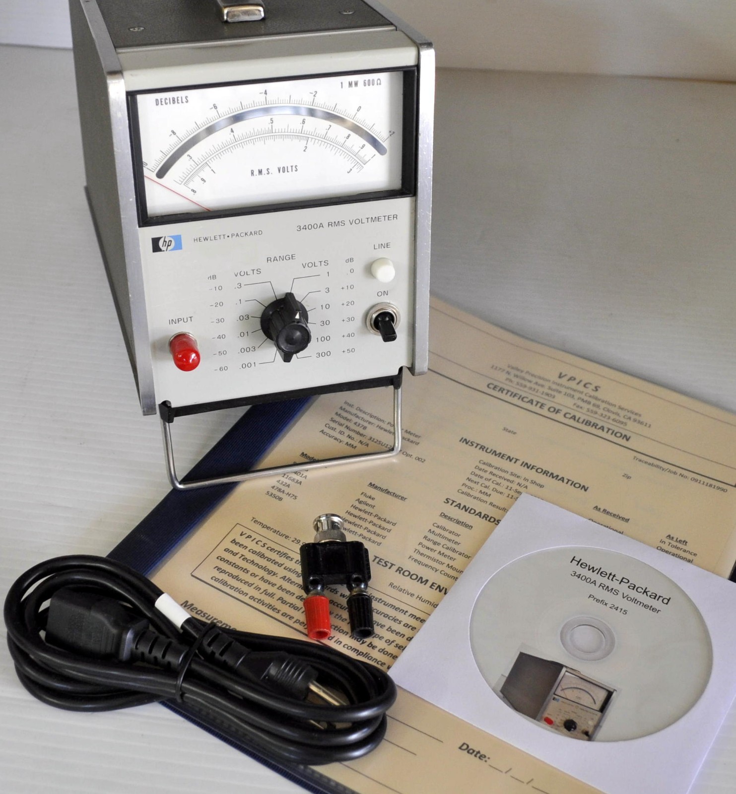 HP 3400A RMS Voltmeter Fully Solid-State 2415- Prefix | Refurbished | Calibrated