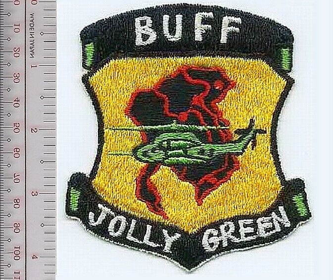 US Air Force Vietnam 40th Air Rescue SQ Jolly Green HH-3E BUFF vel NO TARIFF