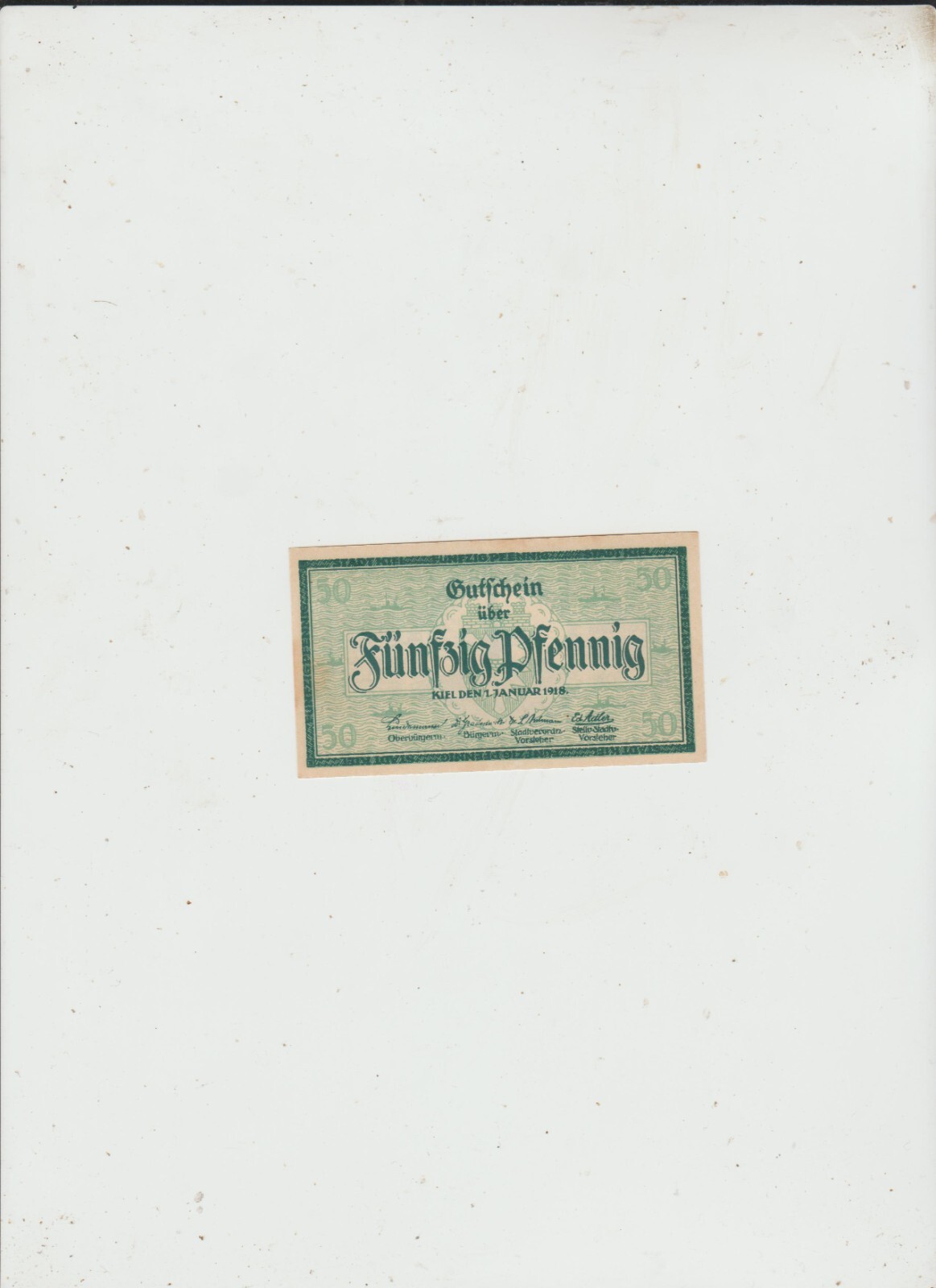 KIEL  50pfg  1918