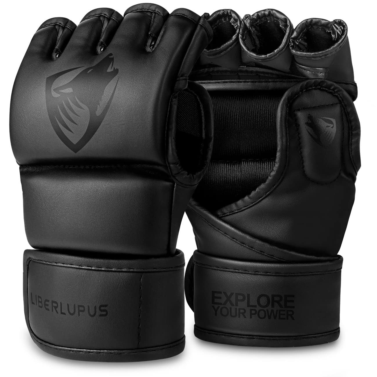 MMA Gloves Sparring for Menâ€“ Open Palm Training Gloves for Grappling, Kickbox